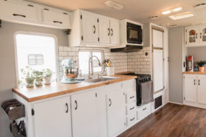 RV Kitchen, RV Kitchen, renovated RV interior