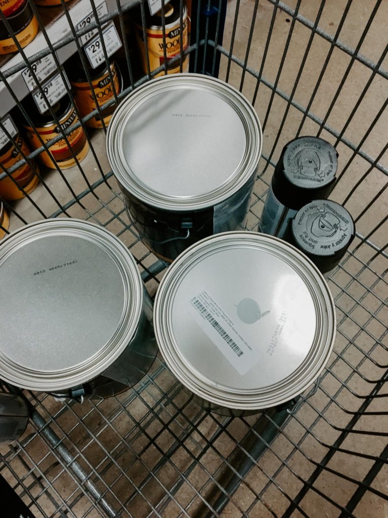 buying paint at Lowe's